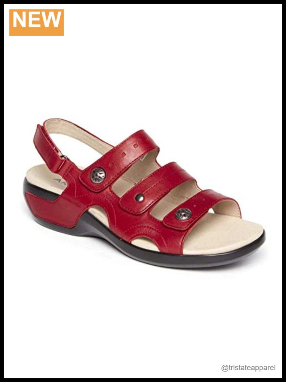 Wedge Heeled Sandal Three Strap Slingback Comfort EVA Footbed